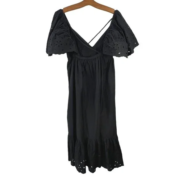 black eyelet dress zara Zara Black Lace Pleated Midi Dress  The Hangout